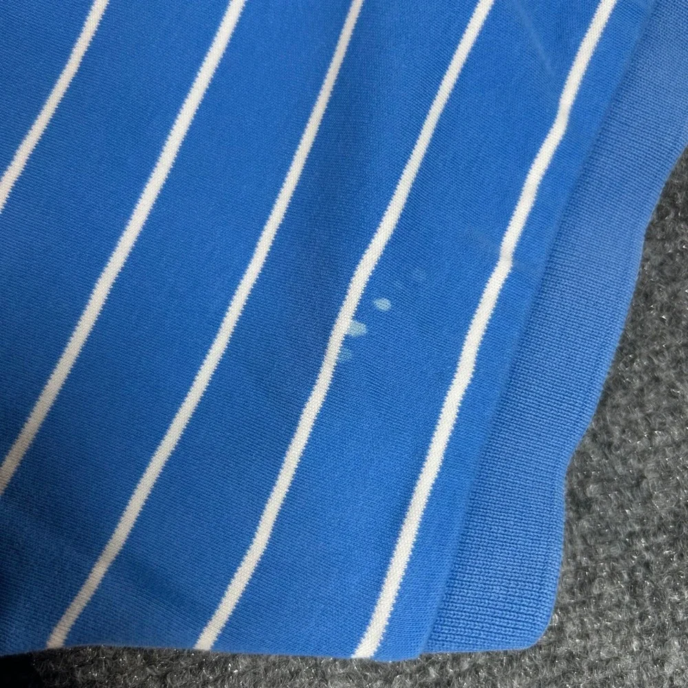 Polo Ralph Lauren Polo Shirt Mens‎ XLT Blue White Striped Short Sleeve Preppy